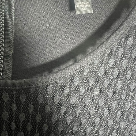 Guess Black Dress with Mesh Sleeves - Picture 2 of 6